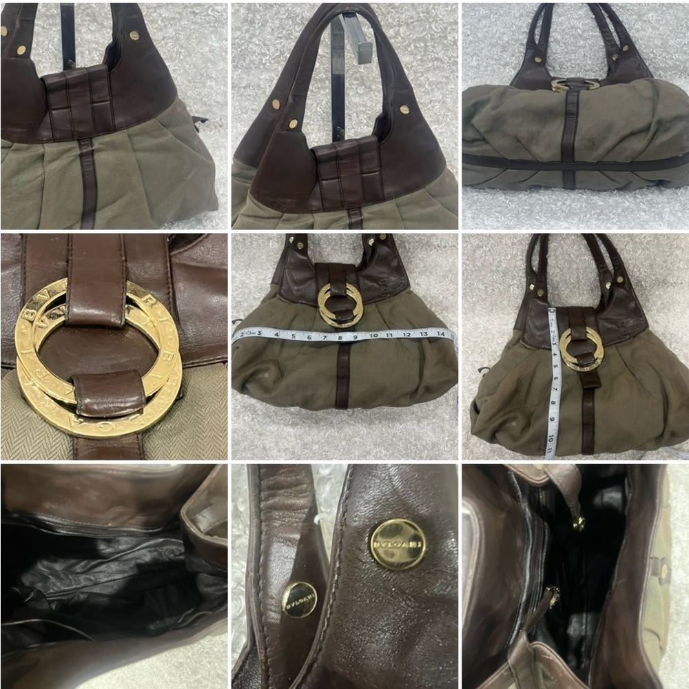 Bvlgari Canvas and Leather Chandra Hobo Bag - Picture 16 of 16